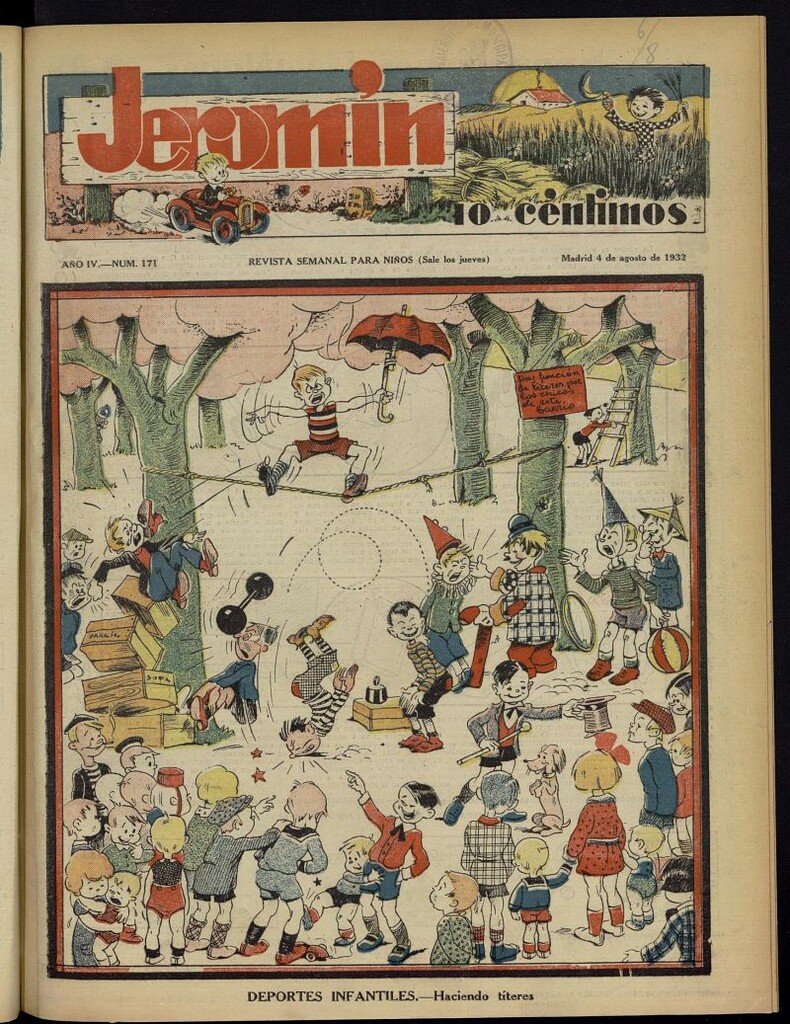 Miniatura de Jeromín : revista ilustrada para niños del 4 de agosto de 1932, nº 171