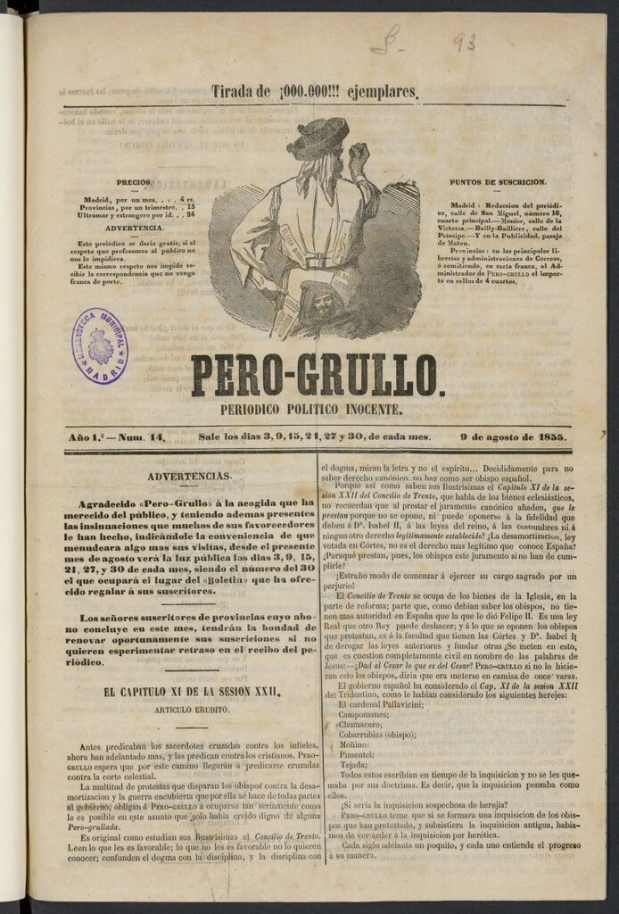 Miniatura de Pero-Grullo: periódico político inocente