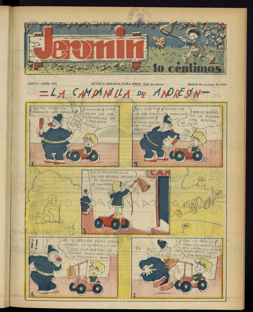 Miniatura de Jeromín : revista ilustrada para niños del 18 de mayo de 1933, nº 210