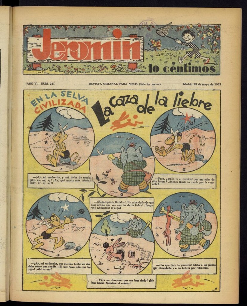 Miniatura de Jeromín : revista ilustrada para niños del 25 de mayo de 1933, nº 211