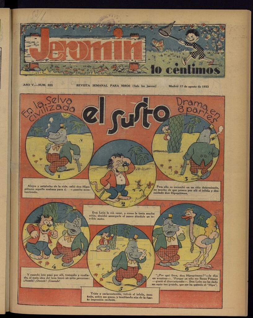Miniatura de Jeromín : revista ilustrada para niños del 17 de agosto de 1933, nº 223