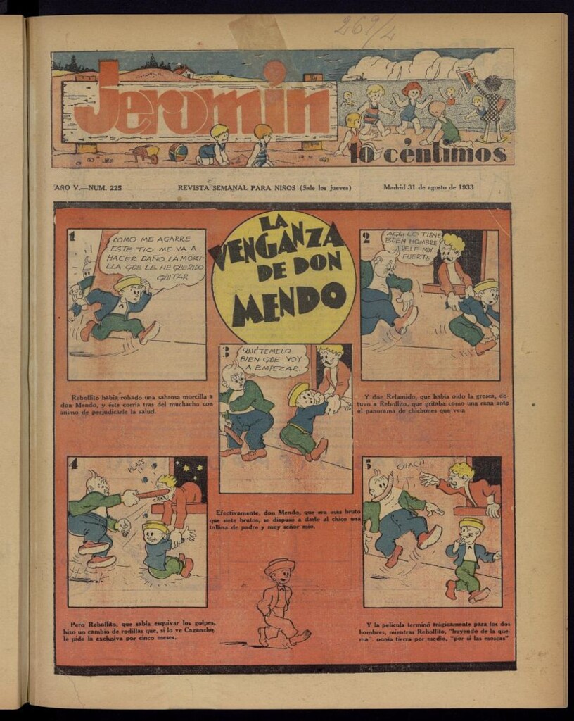 Miniatura de Jeromín : revista ilustrada para niños del 31 de agosto de 1933, nº 225