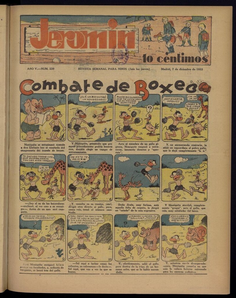 Miniatura de Jeromín : revista ilustrada para niños del 7 de diciembre de 1933, nº 239