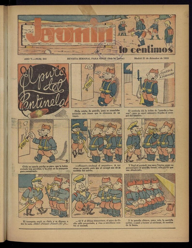 Miniatura de Jeromín : revista ilustrada para niños del 21 de diciembre de 1933, nº 241