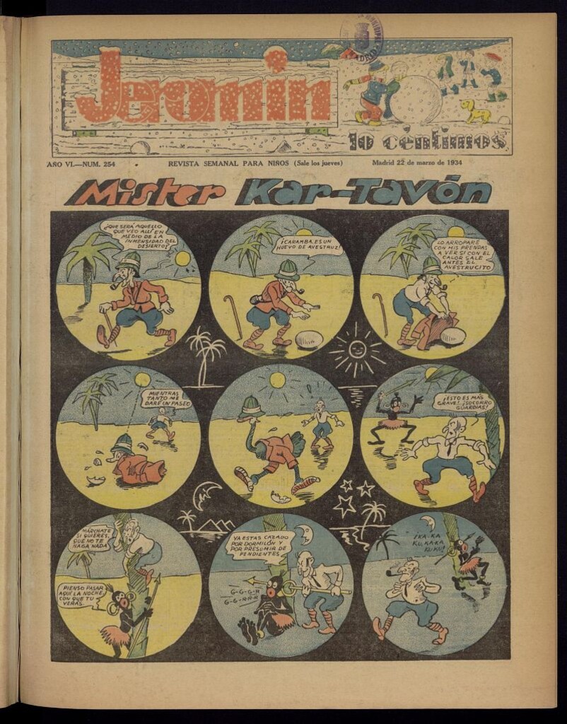 Miniatura de Jeromín : revista ilustrada para niños del 22 de marzo de 1934, nº 254