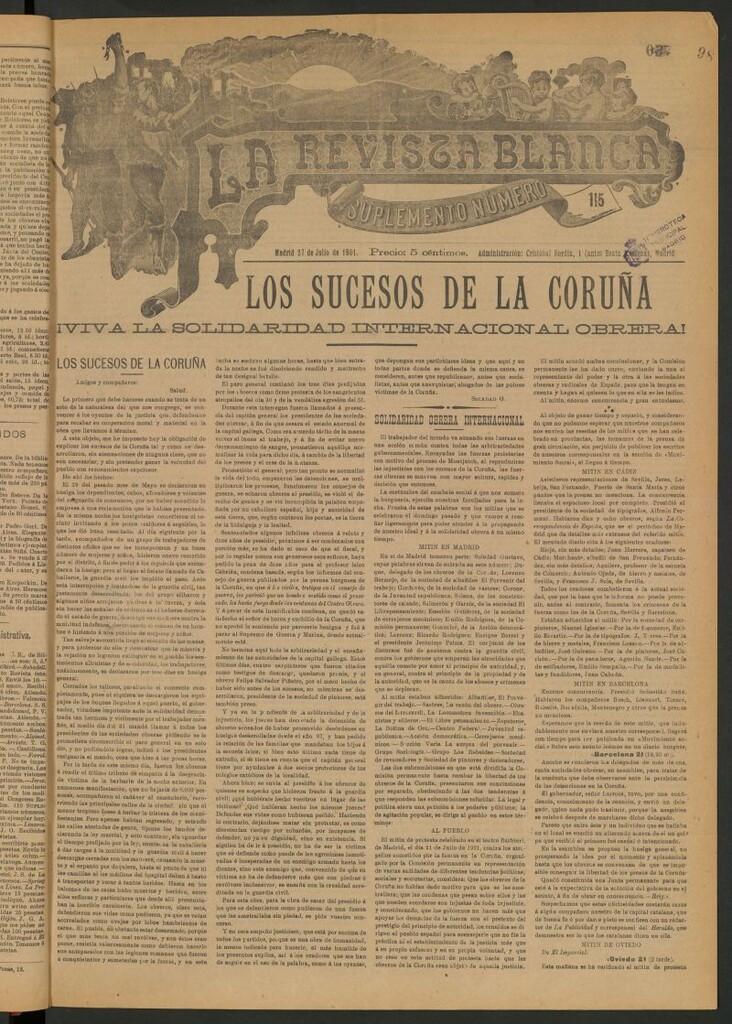 Miniatura de Suplemento a La Revista Blanca. Nº 115