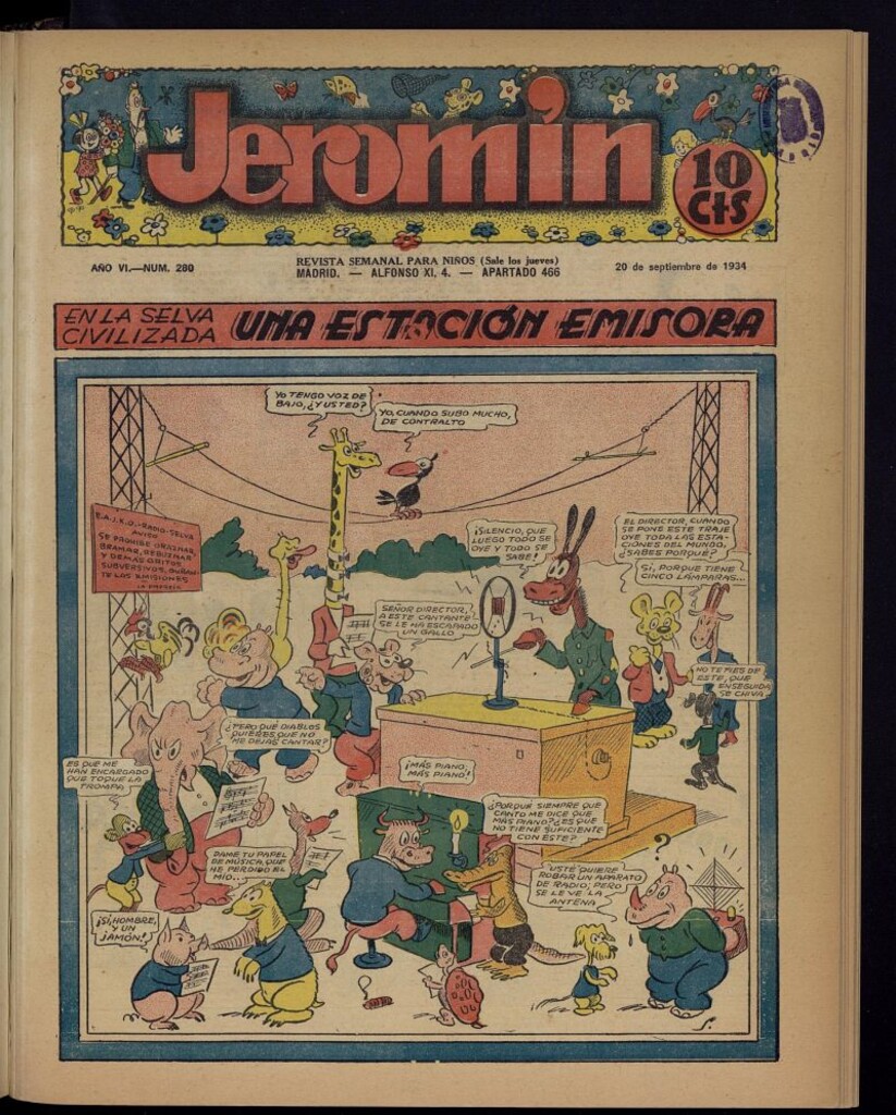 Miniatura de Jeromín : revista ilustrada para niños del 20 de septiembre de 1934, nº 280