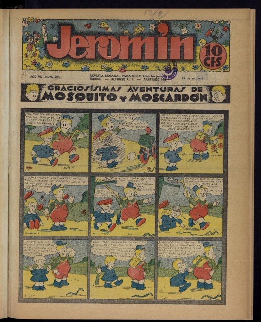 Miniatura de Jeromín : revista ilustrada para niños del 27 de septiembre de 1934, nº 281