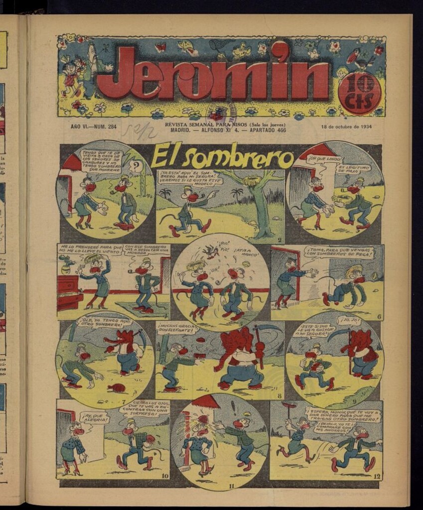 Miniatura de Jeromín : revista ilustrada para niños del 18 de octubre de 1934, nº 284