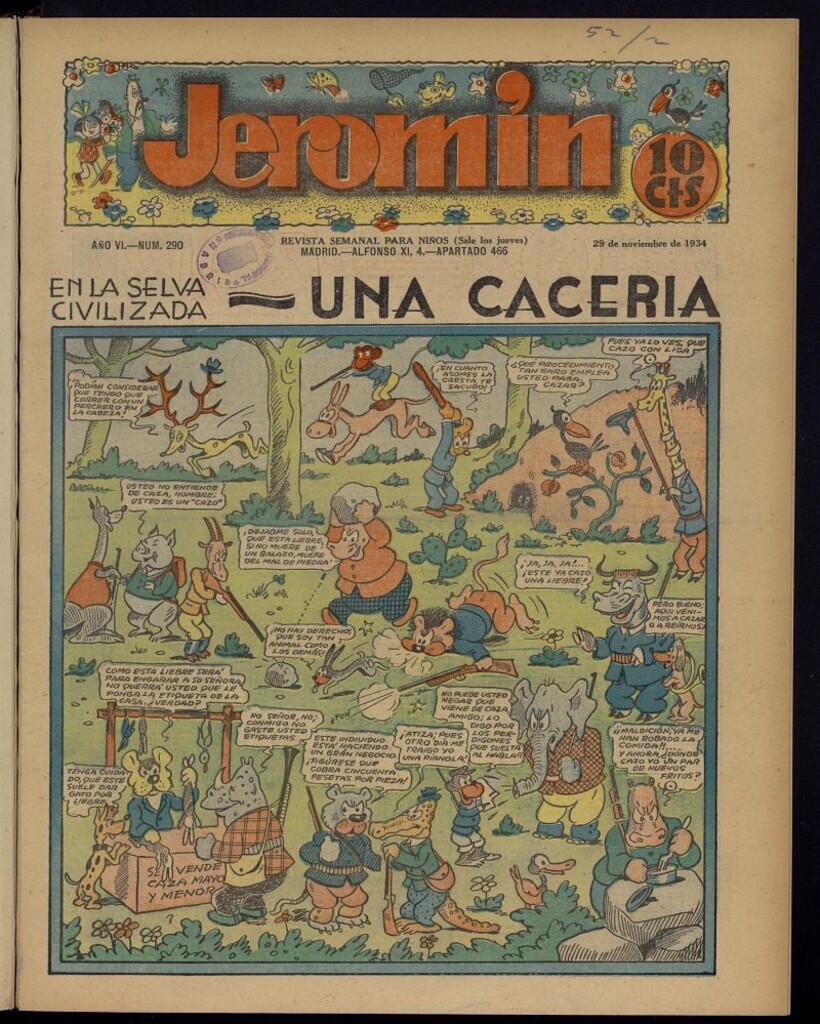 Miniatura de Jeromín : revista ilustrada para niños del 29 de noviembre de 1934, nº 290