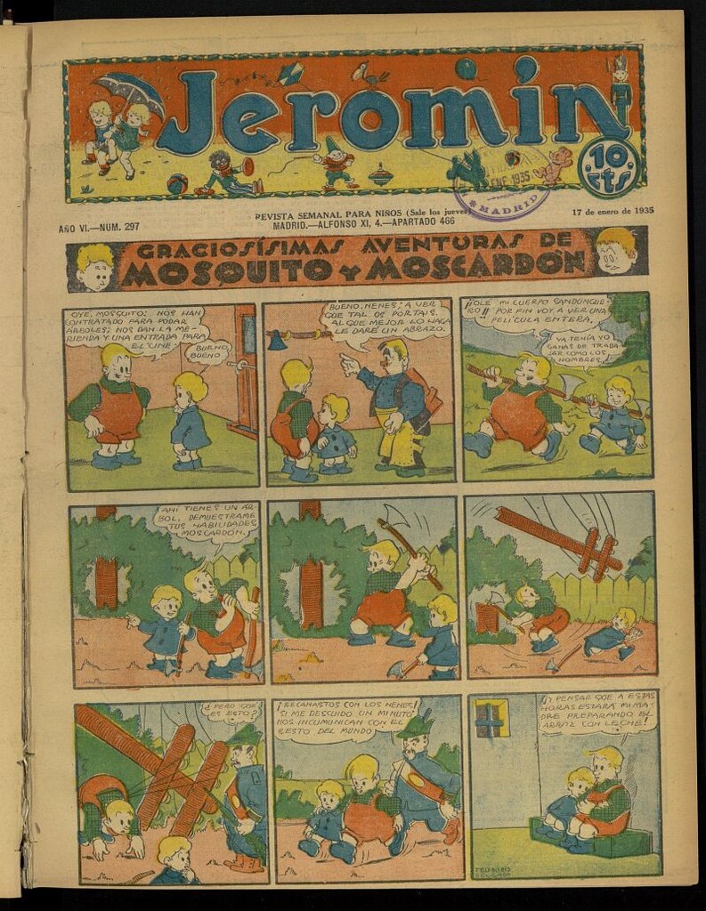 Miniatura de Jeromín : revista ilustrada para niños del 17 de enero de 1935, nº 297