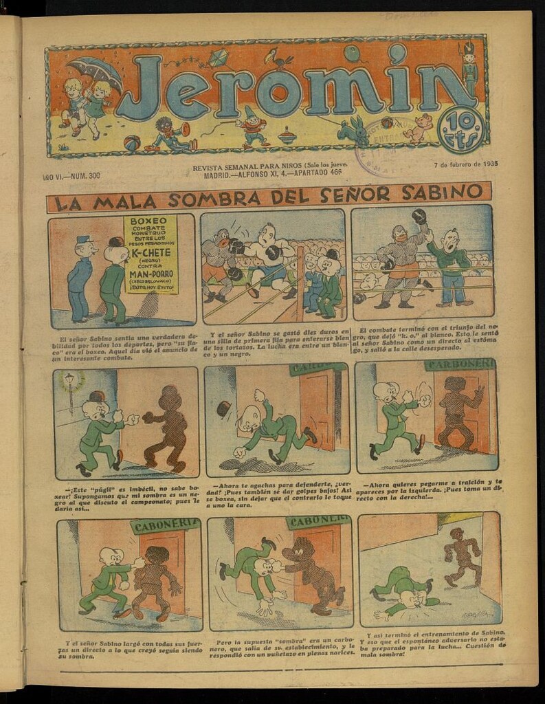 Miniatura de Jeromín : revista ilustrada para niños del 7 de febrero de 1935, nº 300