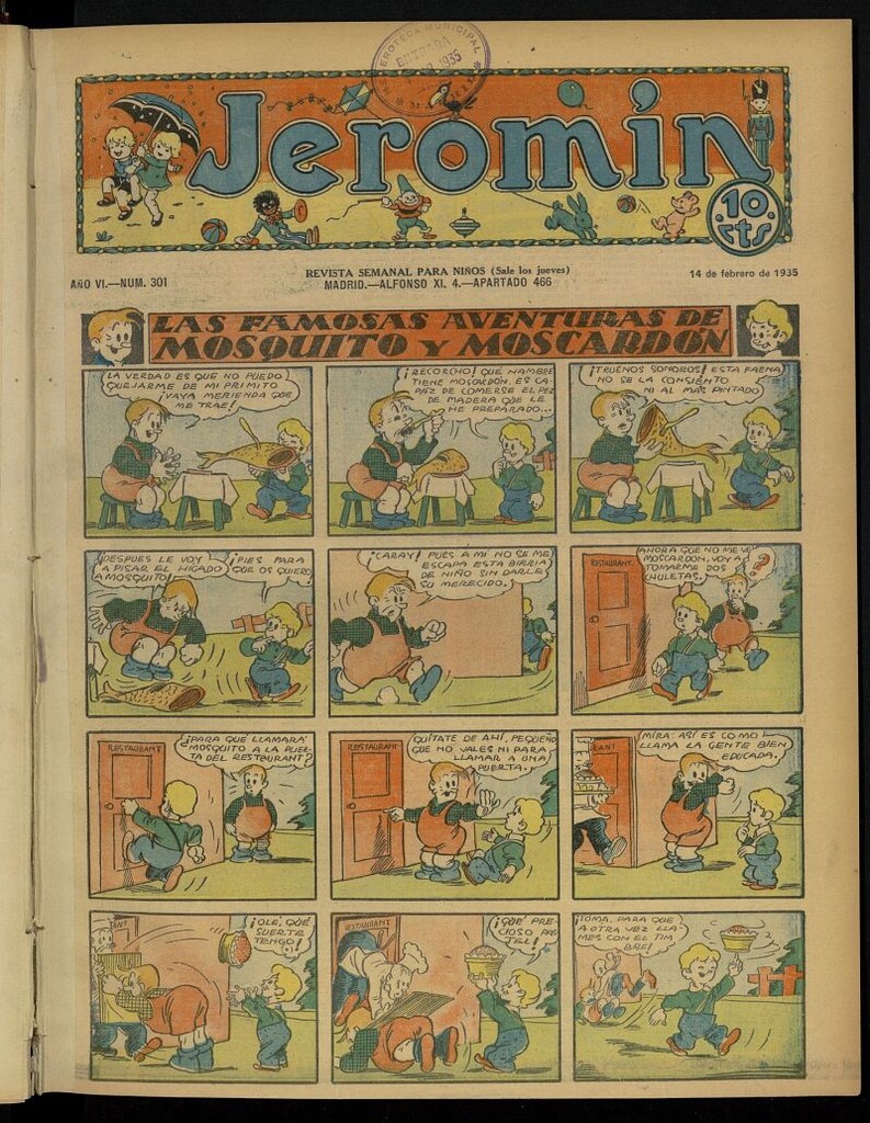 Miniatura de Jeromín : revista ilustrada para niños del 14 de febrero de 1935, nº 301