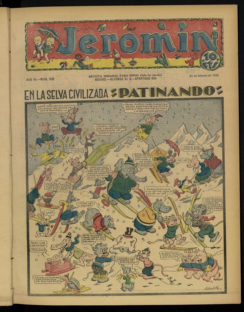 Miniatura de Jeromín : revista ilustrada para niños del 21 de febrero de 1935, nº 302