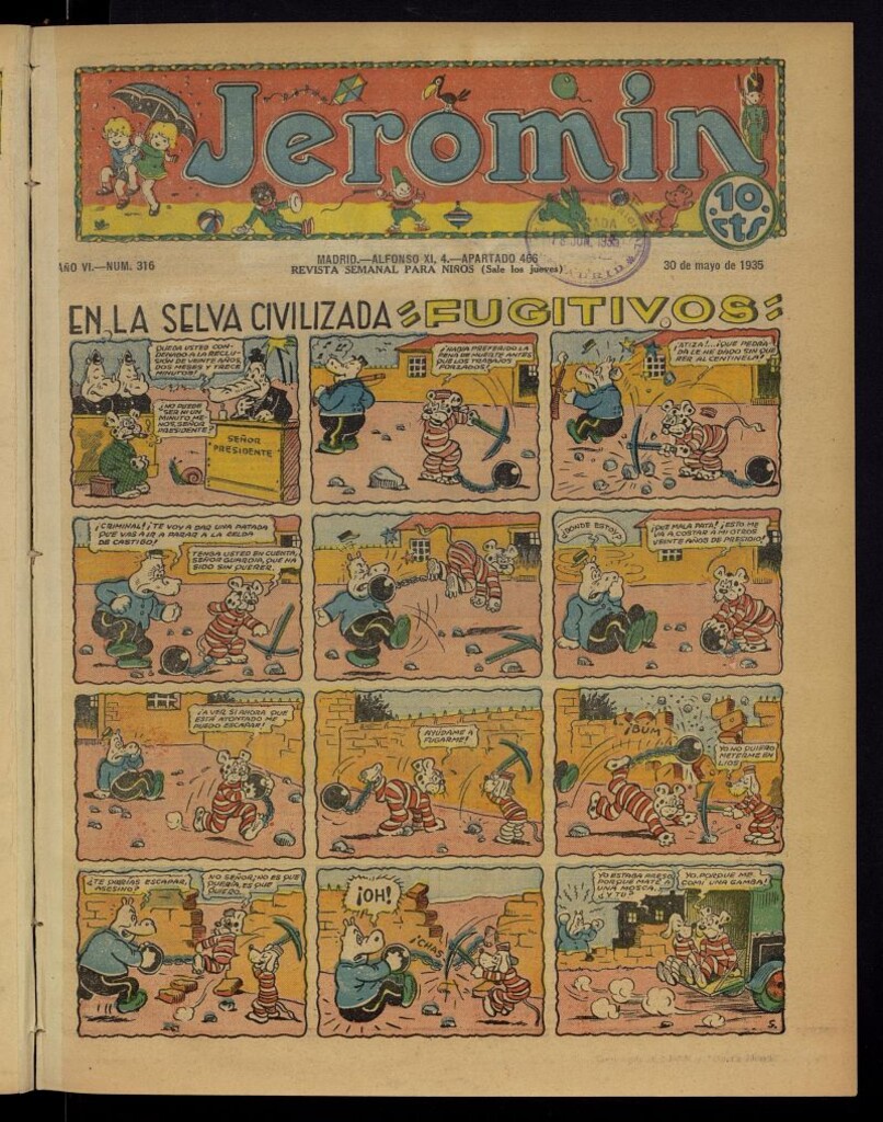 Miniatura de Jeromín : revista ilustrada para niños del 30 de mayo de 1935, nº 316