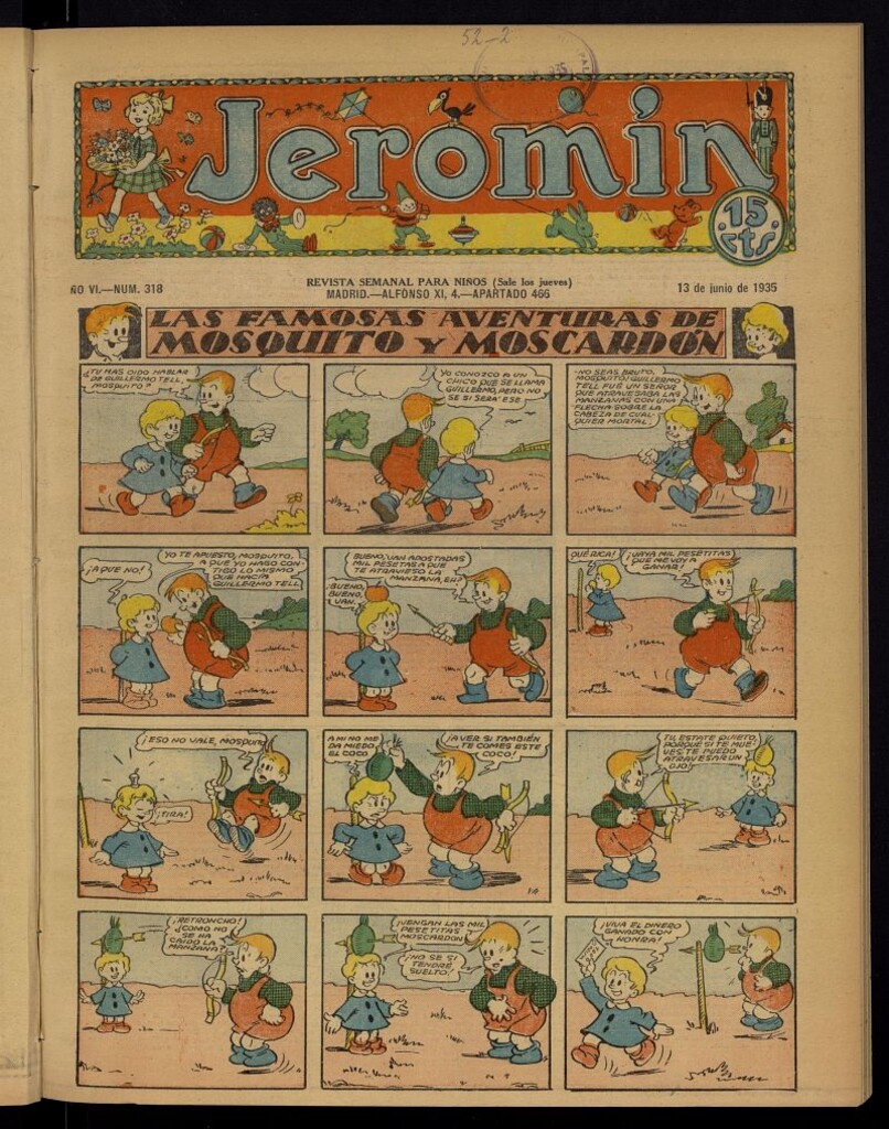 Miniatura de Jeromín : revista ilustrada para niños del 13 de junio de 1935, nº 318