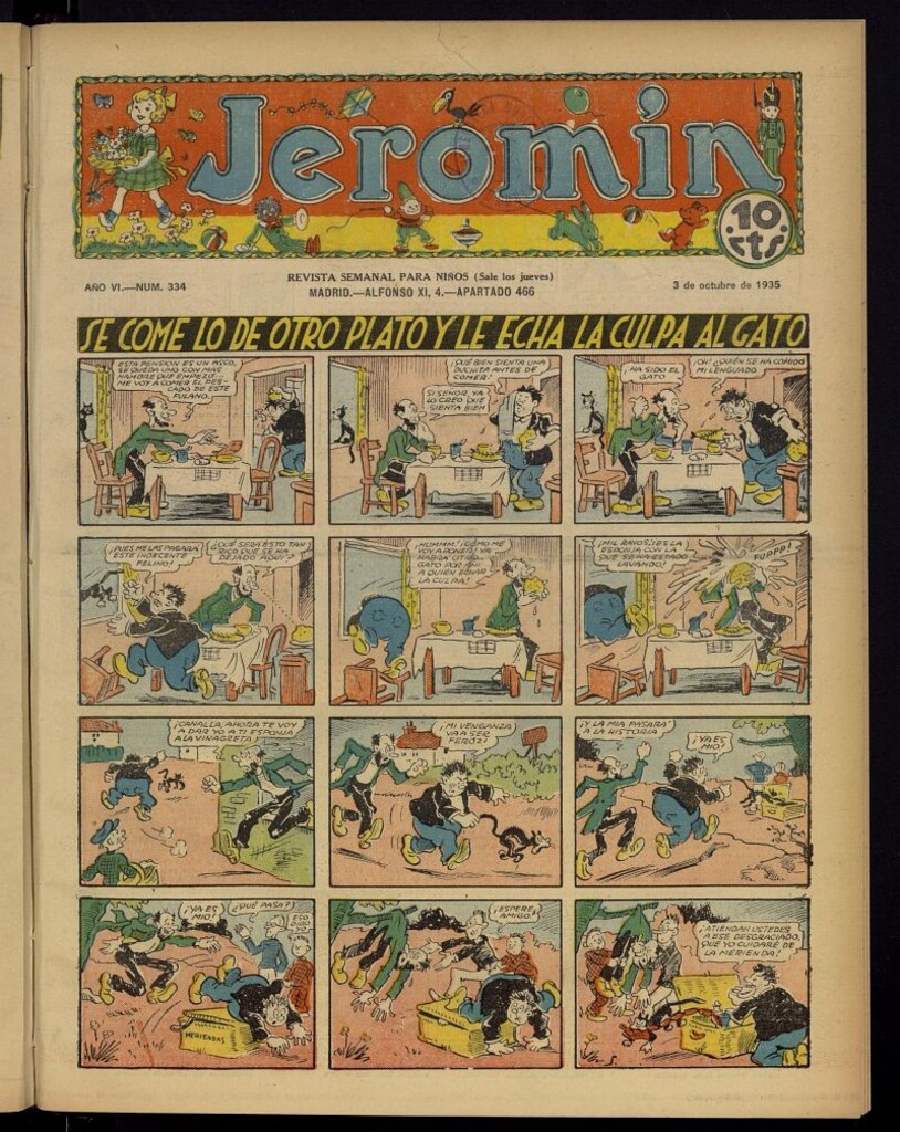 Miniatura de Jeromín : revista ilustrada para niños del 3 de octubre de 1935, nº 334