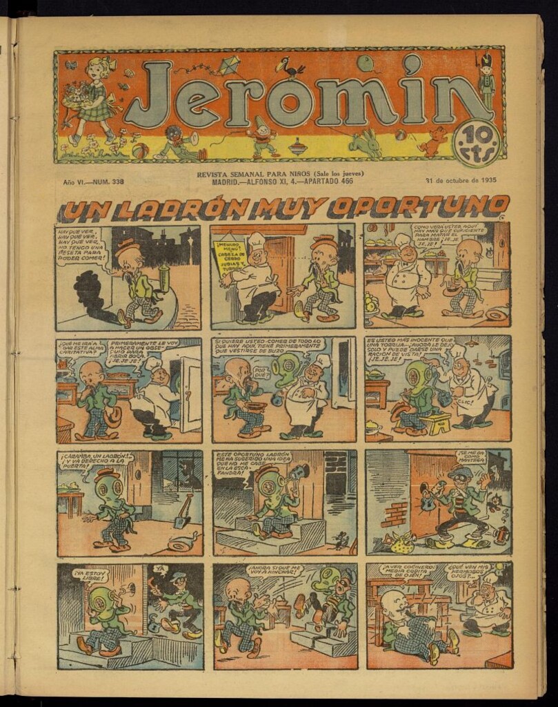 Miniatura de Jeromín : revista ilustrada para niños del 31 de octubre de 1935, nº 338