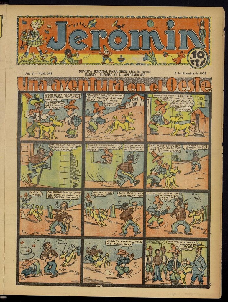 Miniatura de Jeromín : revista ilustrada para niños del 5 de diciembre de 1935, nº 343