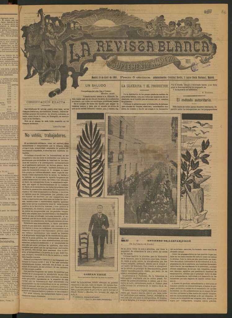Miniatura de Suplemento a La Revista Blanca. Nº 101