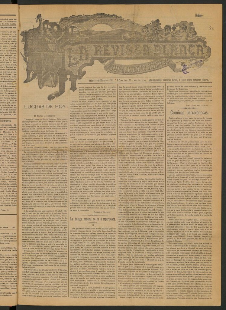 Miniatura de Suplemento a La Revista Blanca. Nº 95