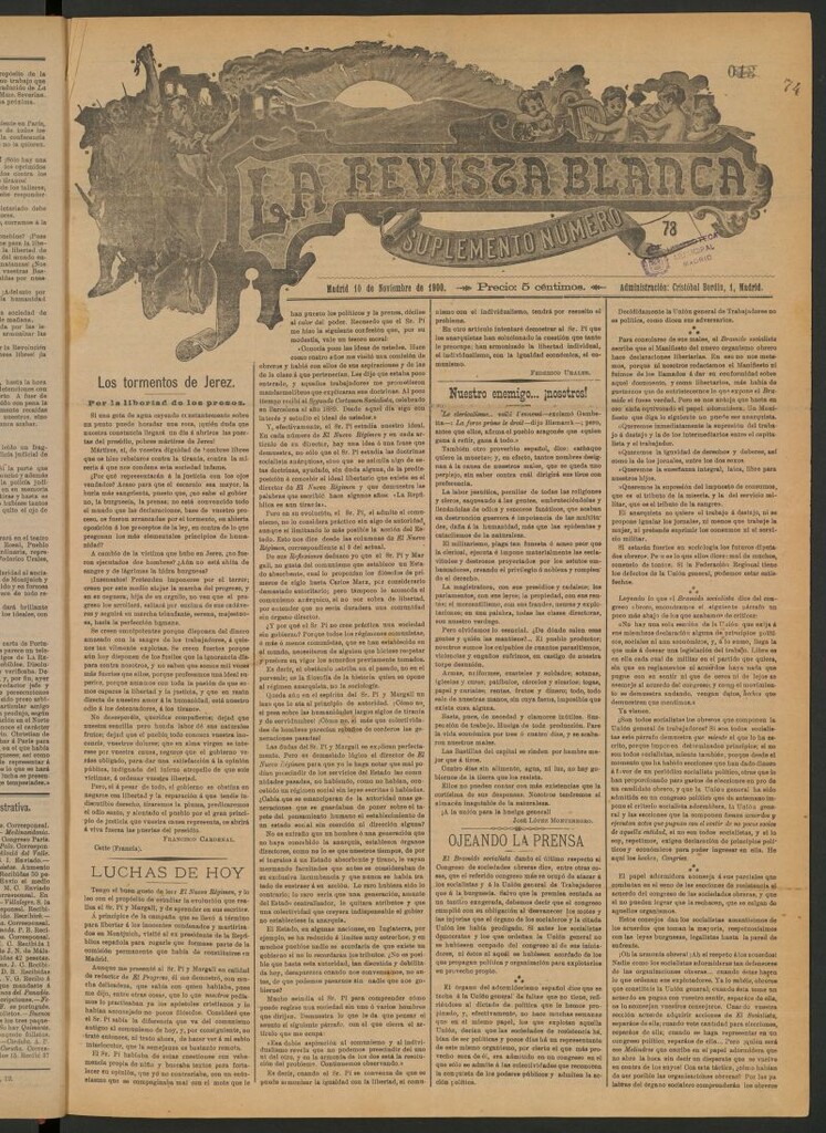 Miniatura de Suplemento a La Revista Blanca. Nº 78