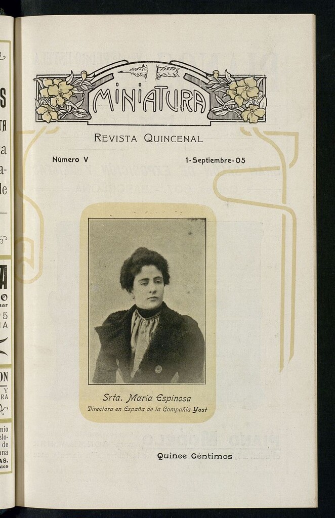 Miniatura de Miniatura: revista quincenal del 1 de septiembre de 1905. Nº 5