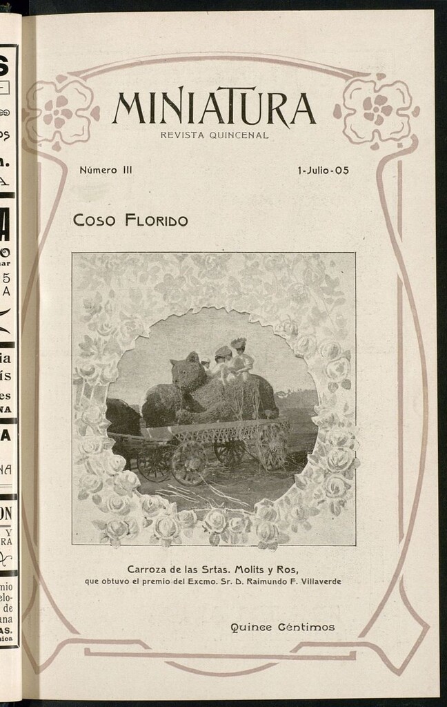 Miniatura de Miniatura: revista quincenal del 1 de julio de 1905. Nº 3