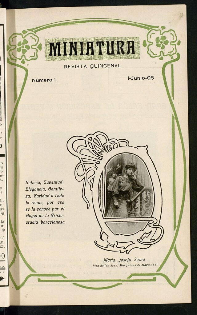 Miniatura de Miniatura: revista quincenal del 1 de junio de 1905. Nº 1
