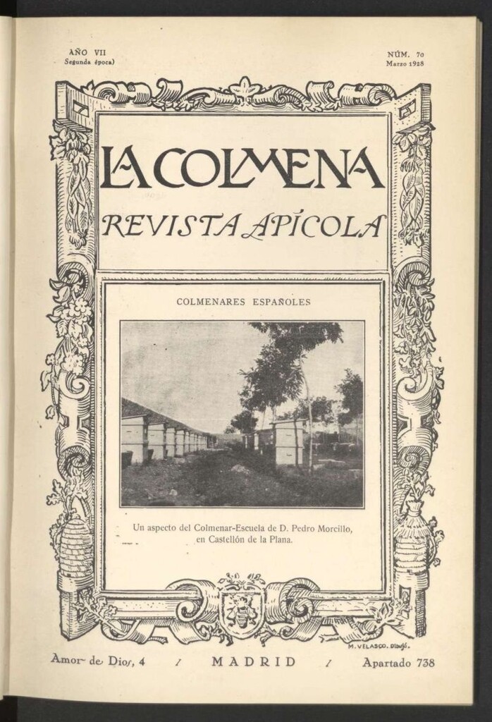 Miniatura de La Colmena : órgano de la federación de apicultores españoles establecida en la sección de apicultura de la confederación Nacional Católico-agraria. Nº 70