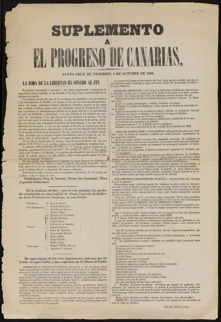 Miniatura de Suplemento a El Progreso de Canarias