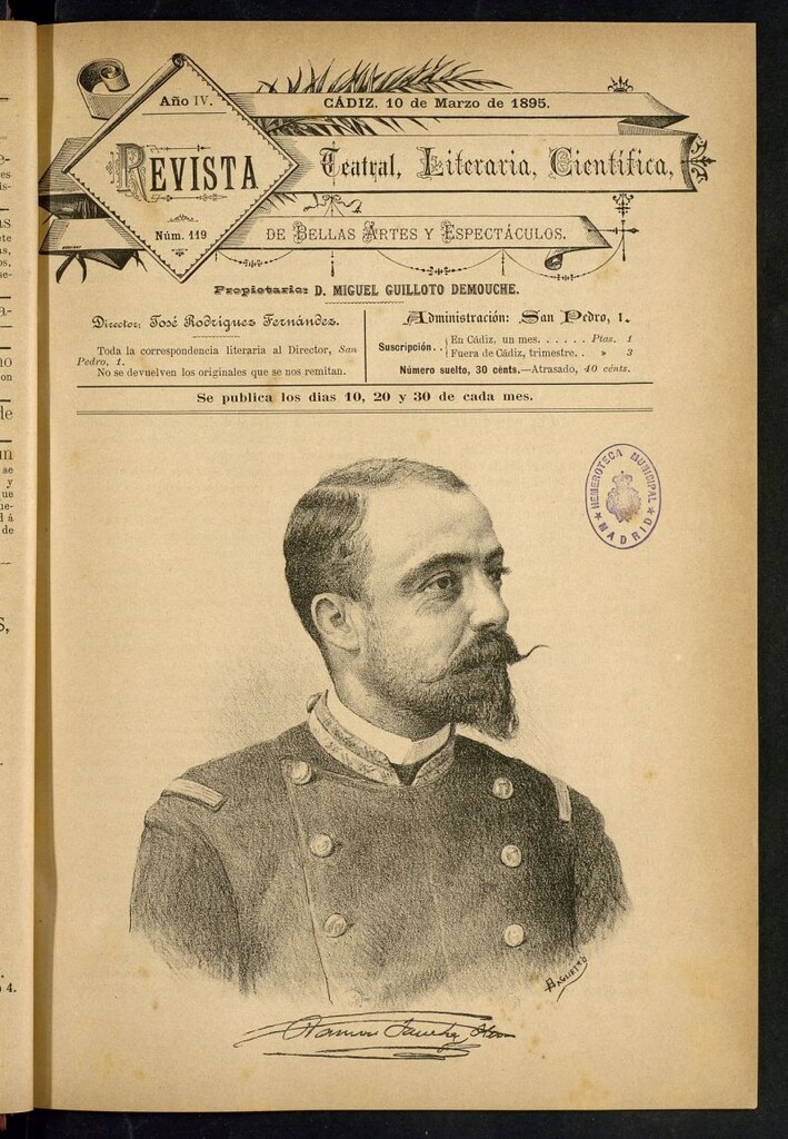 Miniatura de Revista Teatral, Literaria, Científica, de Bellas Artes y Espectáculos. Nº 119