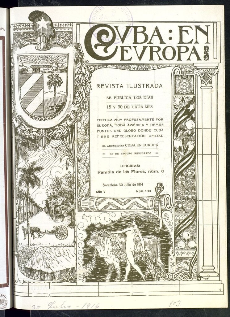 Miniatura de Cuba en Europa : revista quincenal ilustrada del 30 de julio de 1914