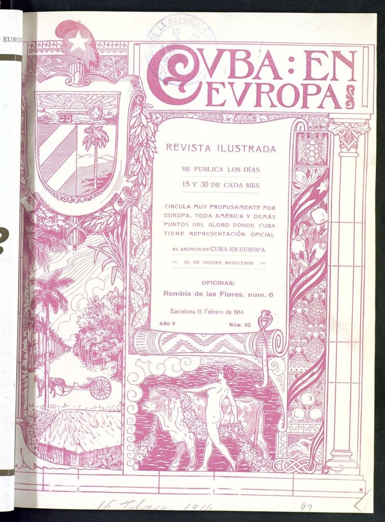 Miniatura de Cuba en Europa : revista quincenal ilustrada del 15 de febrero de 1914