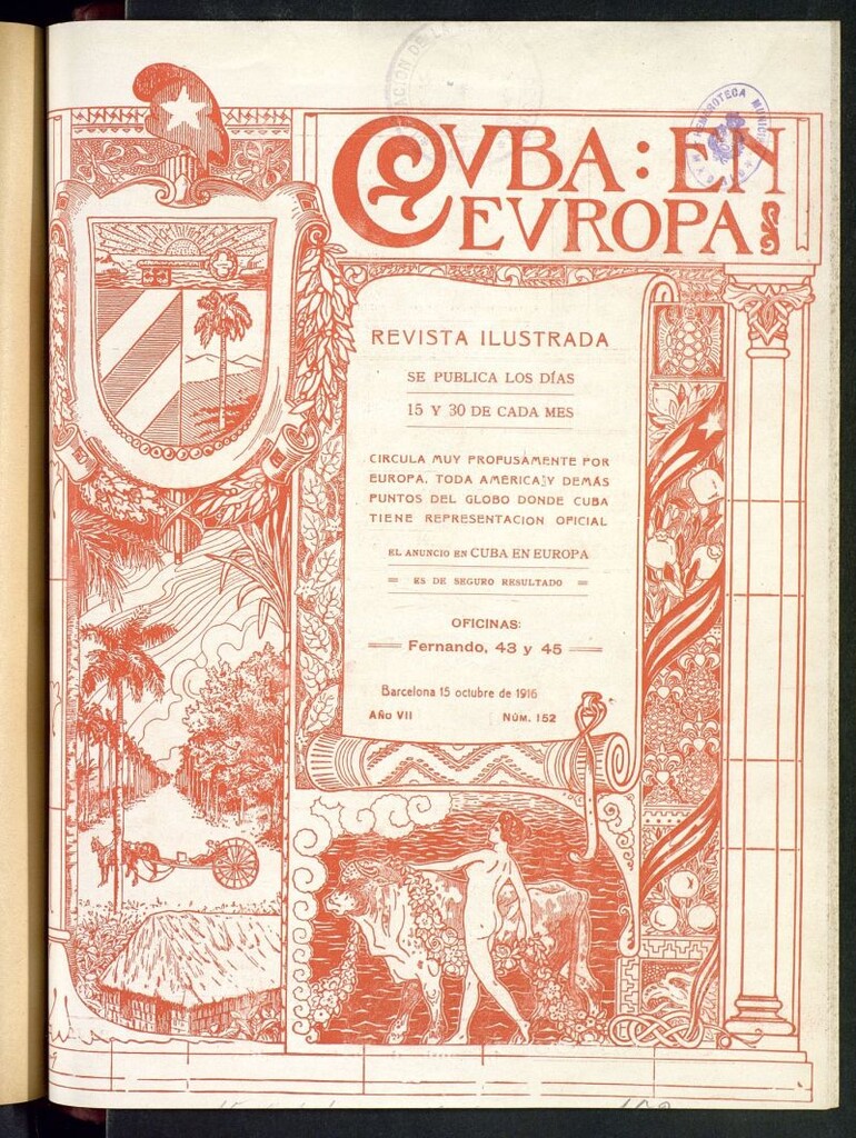 Miniatura de Cuba en Europa : revista quincenal ilustrada del 15 de octubre de 1916