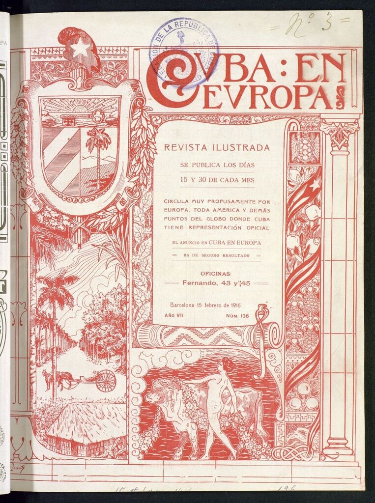 Miniatura de Cuba en Europa : revista quincenal ilustrada del 15 de febrero de 1916
