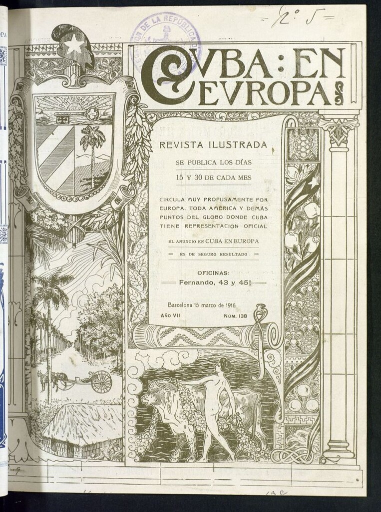 Miniatura de Cuba en Europa : revista quincenal ilustrada del 15 de marzo de 1916
