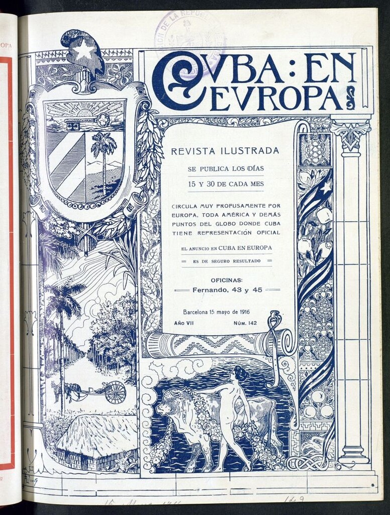 Miniatura de Cuba en Europa : revista quincenal ilustrada del 15 de mayo de 1916