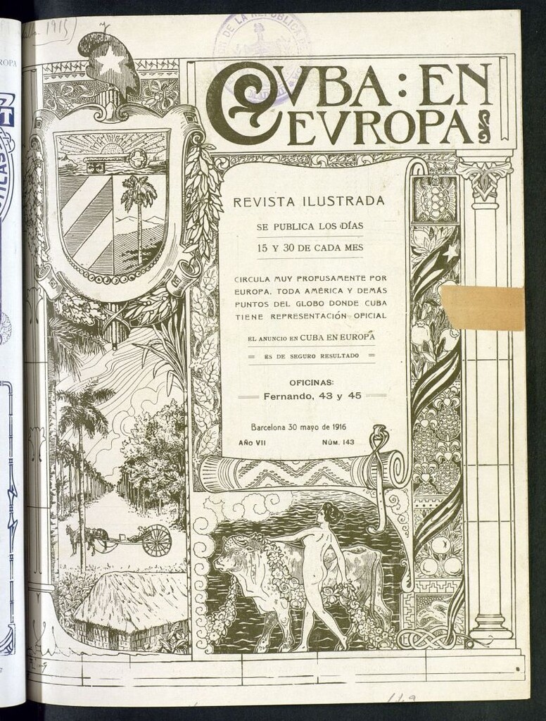 Miniatura de Cuba en Europa : revista quincenal ilustrada del 30 de mayo de 1916