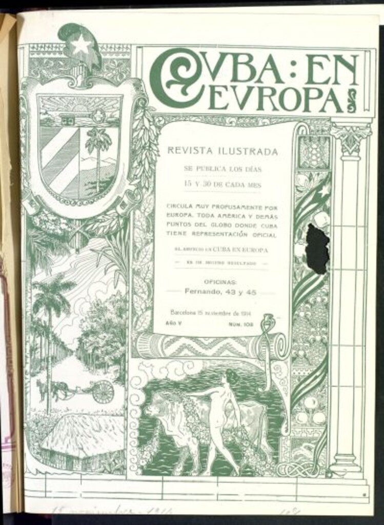 Miniatura de Cuba en Europa : revista quincenal ilustrada del 15 de noviembre de 1914