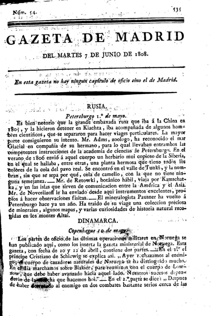 Miniatura de Gazeta de Madrid