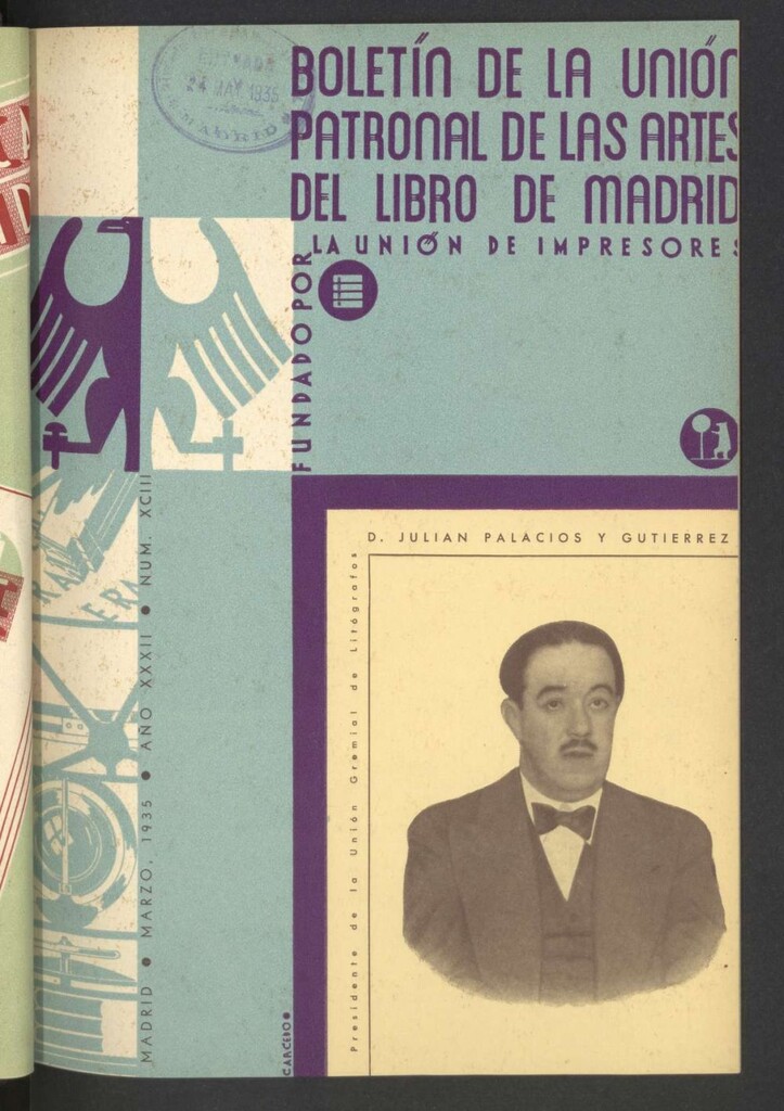 Miniatura de Boletín de la unión patronal de las artes del libro de Madrid de marzo de 1935