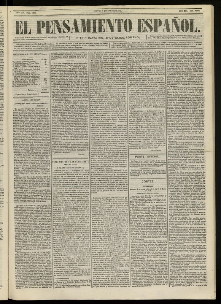 Miniatura de El Pensamiento Español del 30 de enero de 1873, nº 3968
