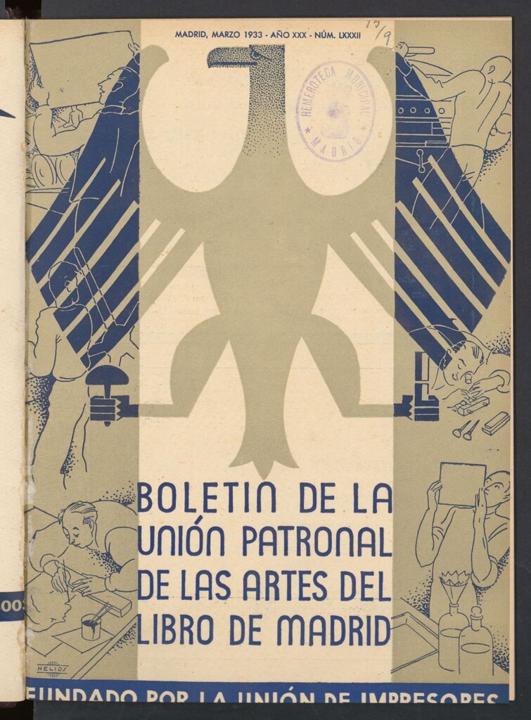 Miniatura de Boletín de la unión patronal de las artes del libro de Madrid de marzo de 1933