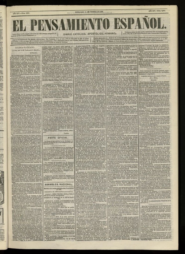 Miniatura de El Pensamiento Español del 19 de febrero de 1873, nº 3985