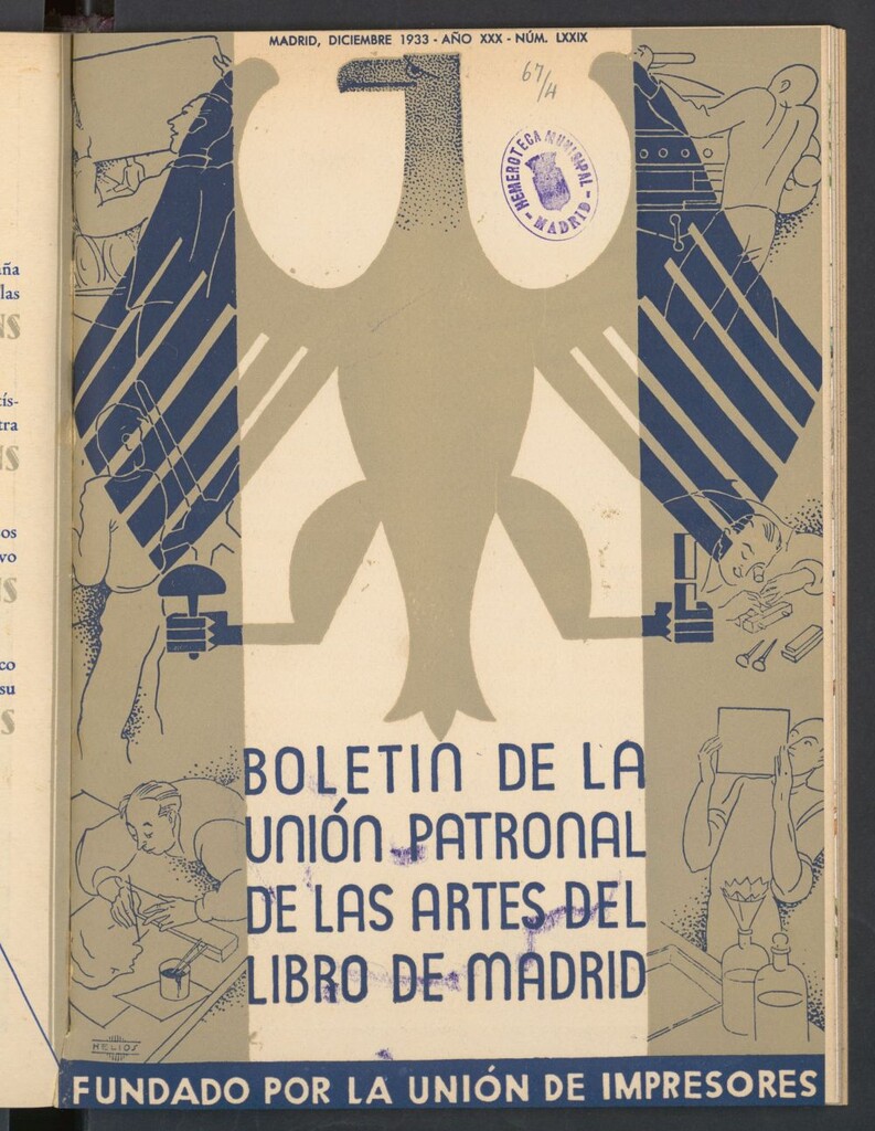 Miniatura de Boletín de la unión patronal de las artes del libro de Madrid de diciembre de 1933