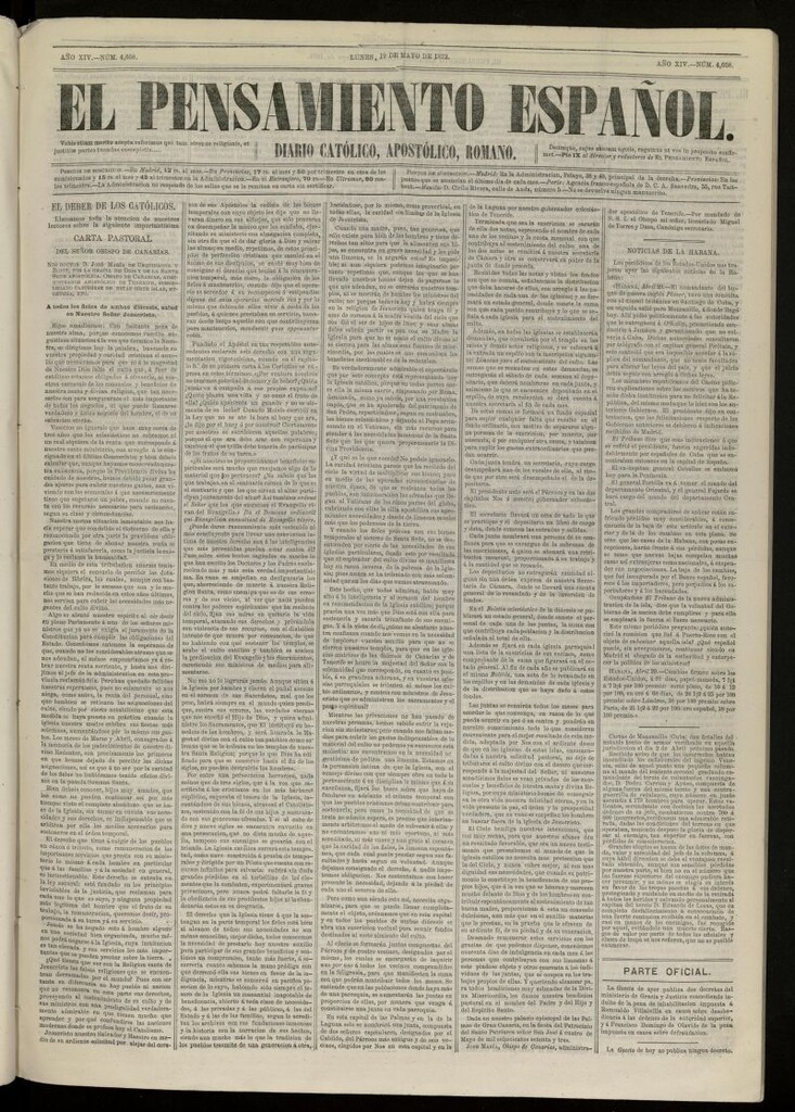 Miniatura de El Pensamiento Español del 19 de mayo de 1873, nº 4058