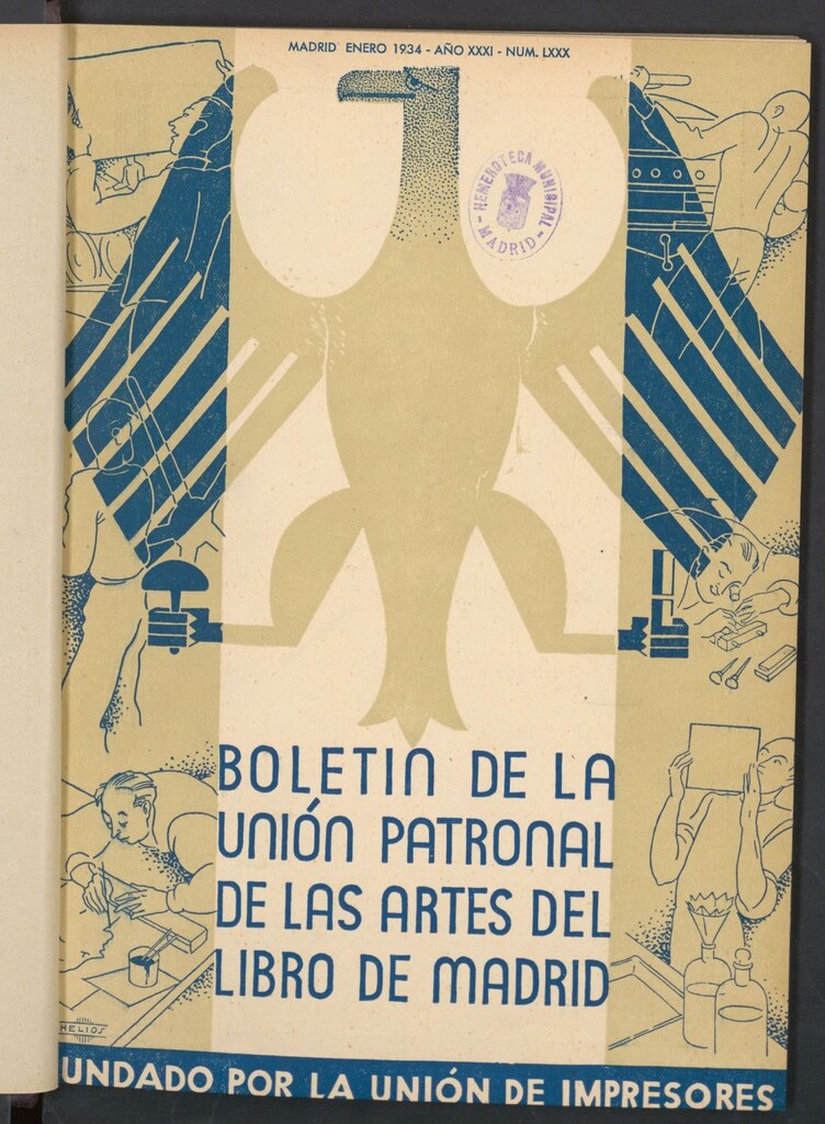 Miniatura de Boletín de la unión patronal de las artes del libro de Madrid de enero de 1934