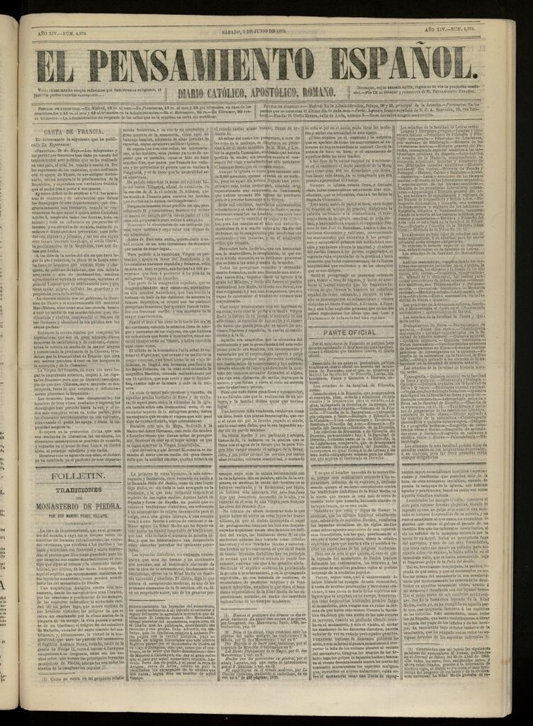 Miniatura de El Pensamiento Español del 7 de junio de 1873, nº 4074
