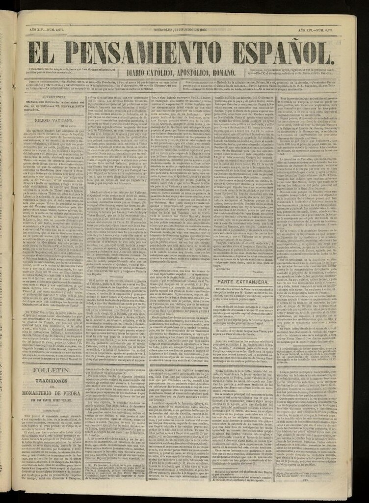 Miniatura de El Pensamiento Español del 11 de junio de 1873, nº 4077